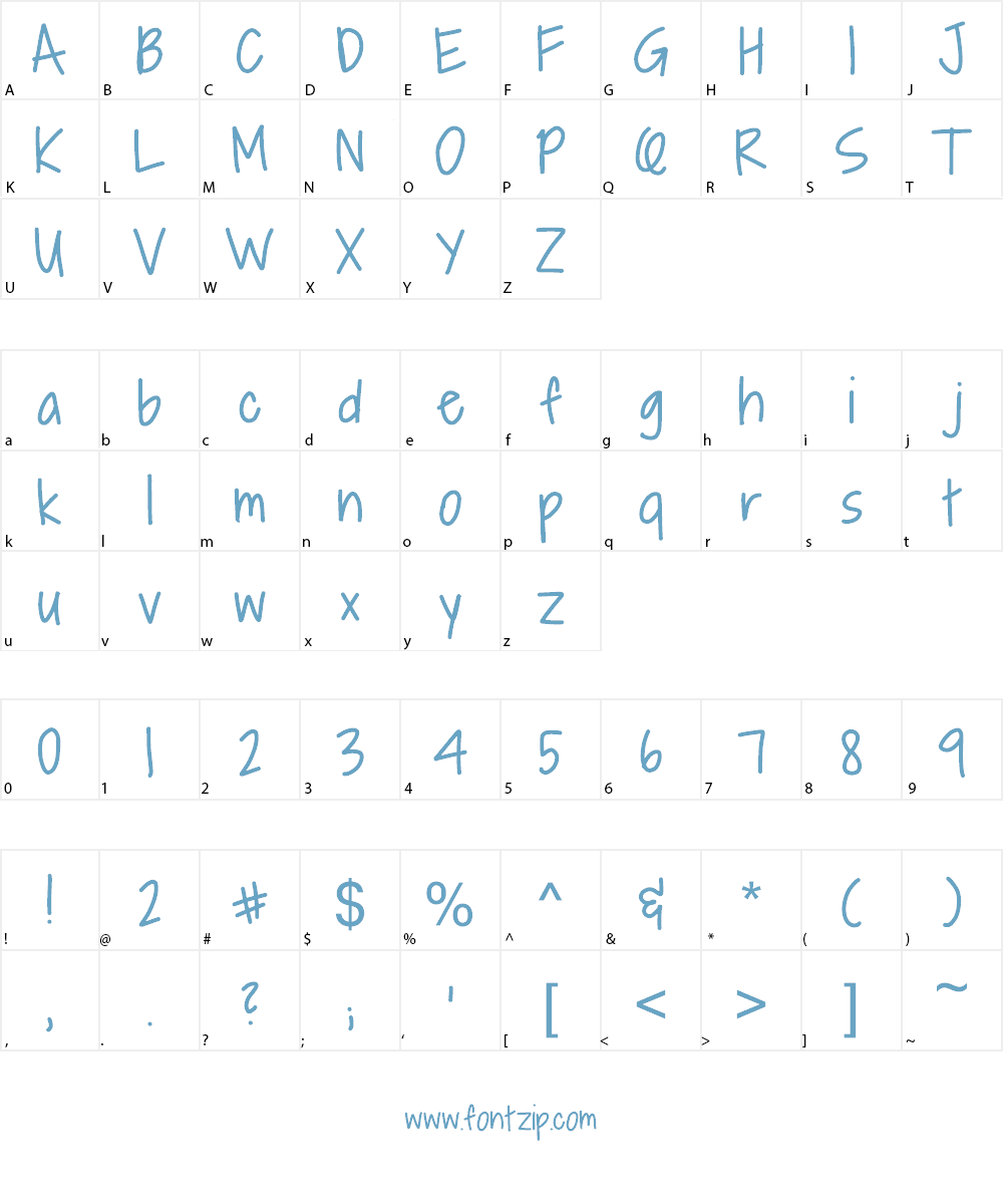 Alpine Script Font Character